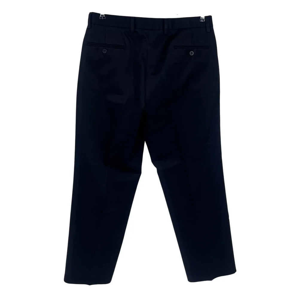 Dockers Mens‎ Dress Pants Size 33x29 Classic Fit Flat Front Black Cotton Office